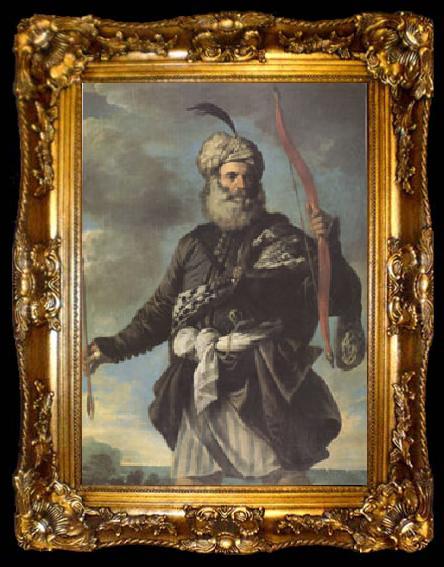 framed  MOLA, Pier Francesco Barbary Pirate with a Bow (mk05), ta009-2
